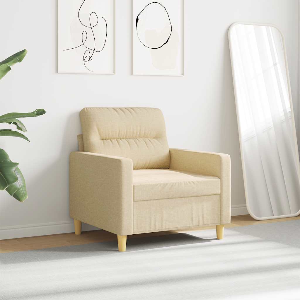 Fauteuil 60 cm stof crèmekleurig is nu te koop bij PeponiXL, paradijselijk wonen!
