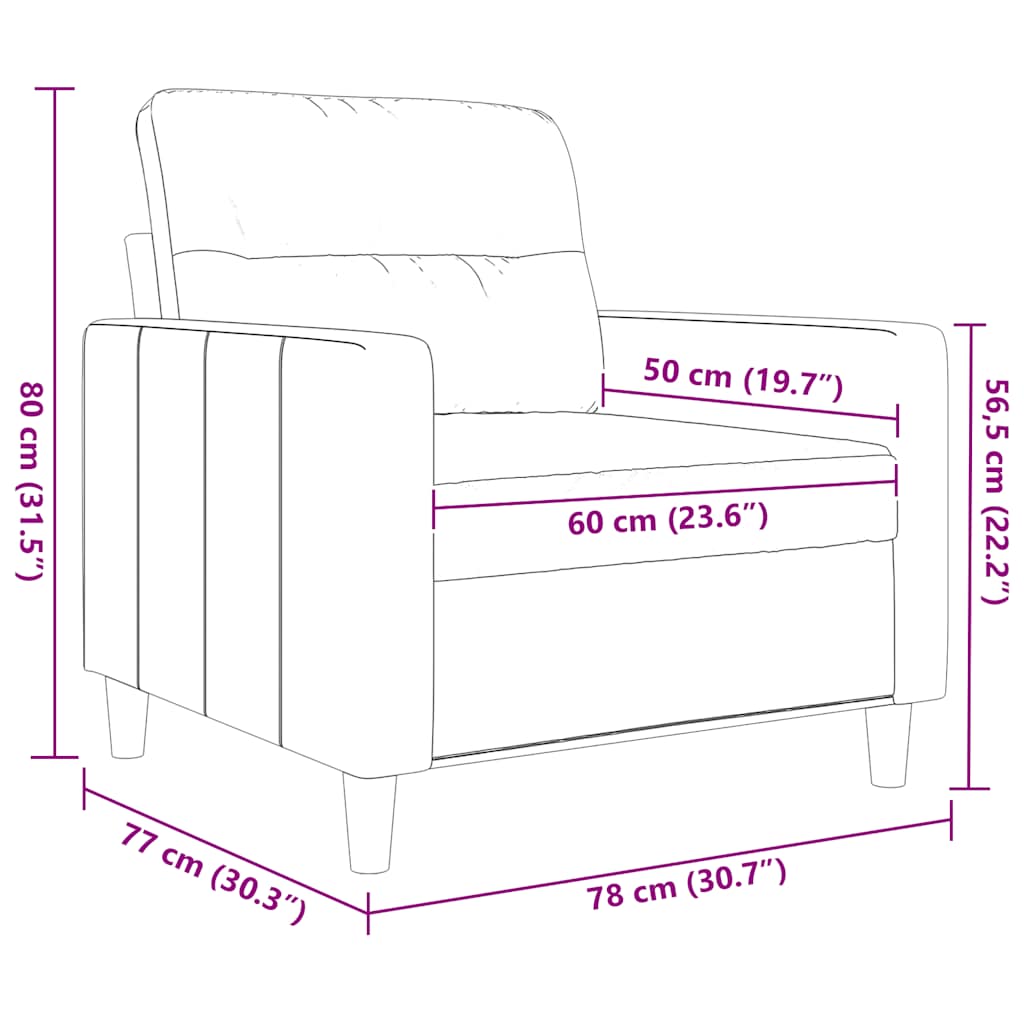 Fauteuil 60 cm stof crèmekleurig is nu te koop bij PeponiXL, paradijselijk wonen!