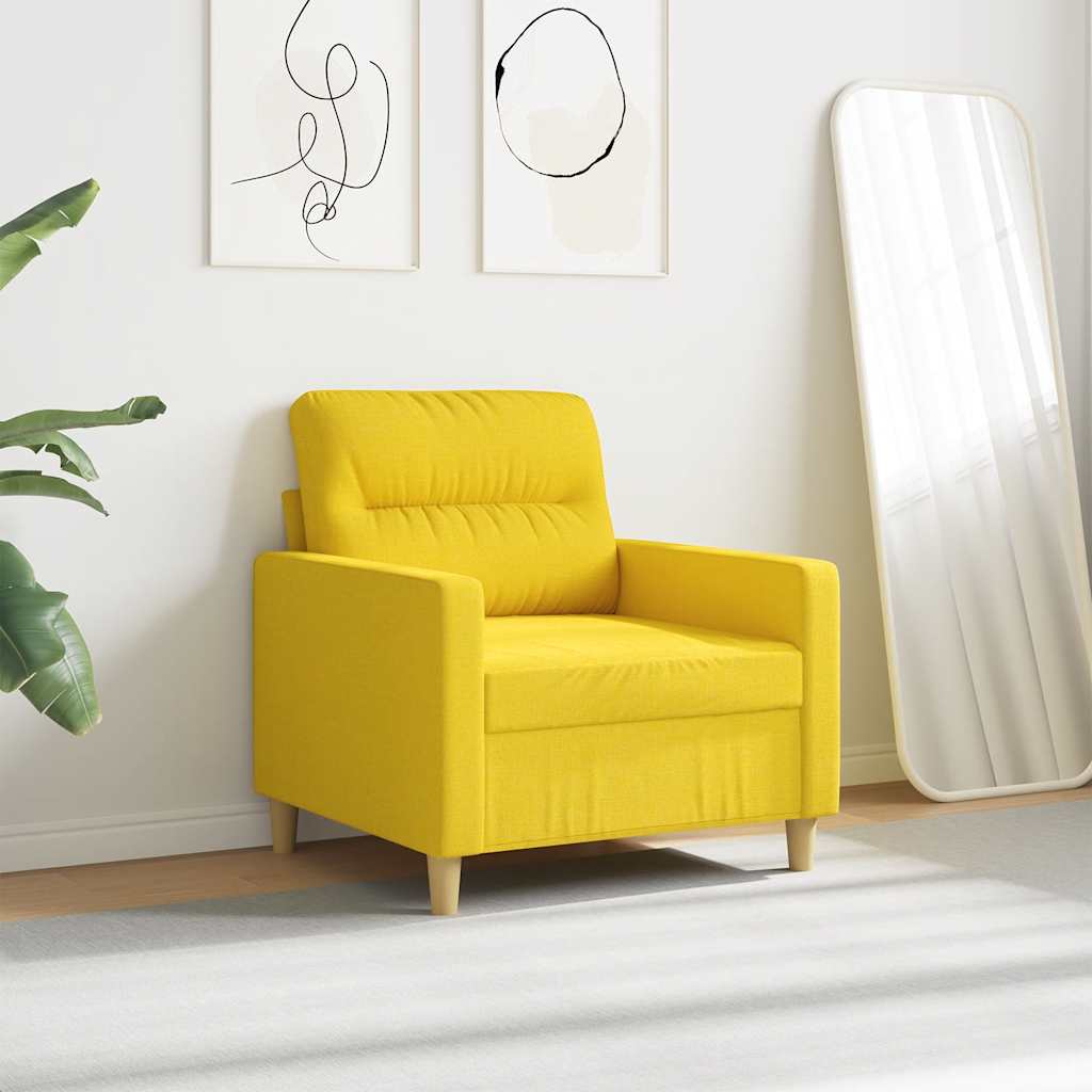 Fauteuil 60 cm stof lichtgeel is nu te koop bij PeponiXL, paradijselijk wonen!