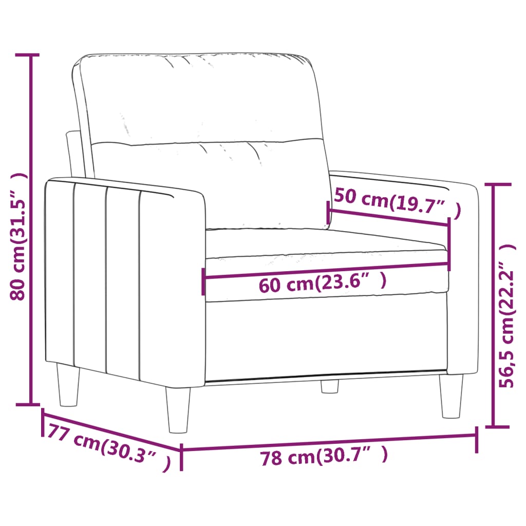 Fauteuil 60 cm stof taupe is nu te koop bij PeponiXL, paradijselijk wonen!