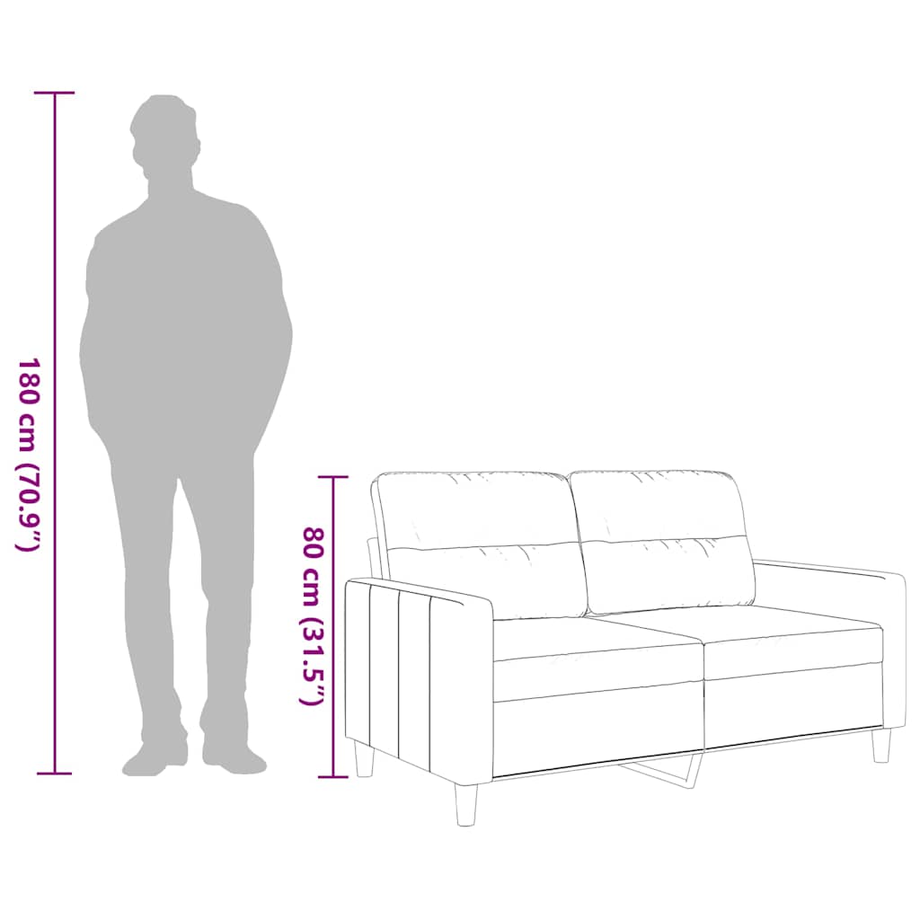 Tweezitsbank 120 cm stof lichtgrijs is nu te koop bij PeponiXL, paradijselijk wonen!