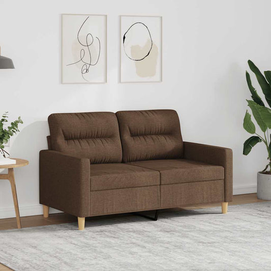 Tweezitsbank 120 cm stof bruin is nu te koop bij PeponiXL, paradijselijk wonen!