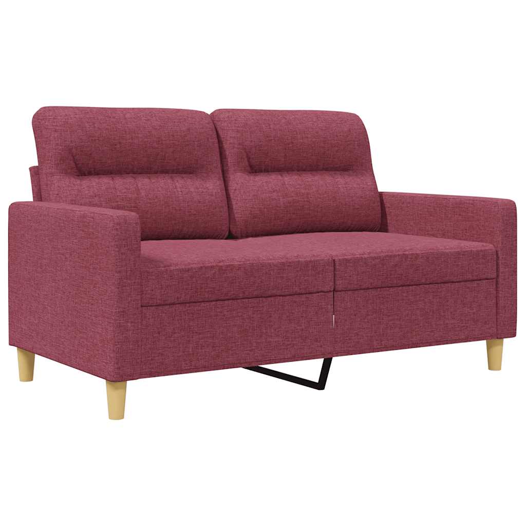 Tweezitsbank 120 cm stof wijnrood is nu te koop bij PeponiXL, paradijselijk wonen!