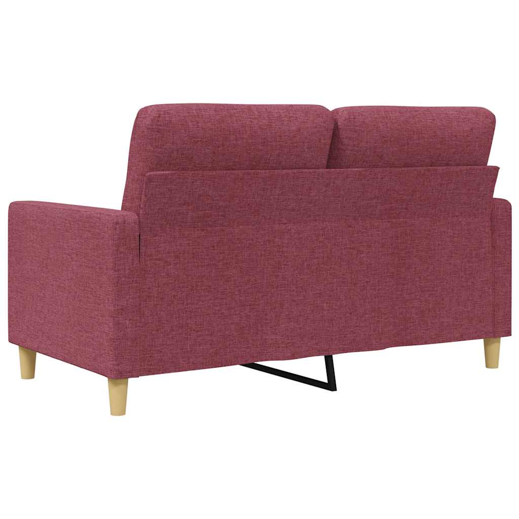 Tweezitsbank 120 cm stof wijnrood is nu te koop bij PeponiXL, paradijselijk wonen!