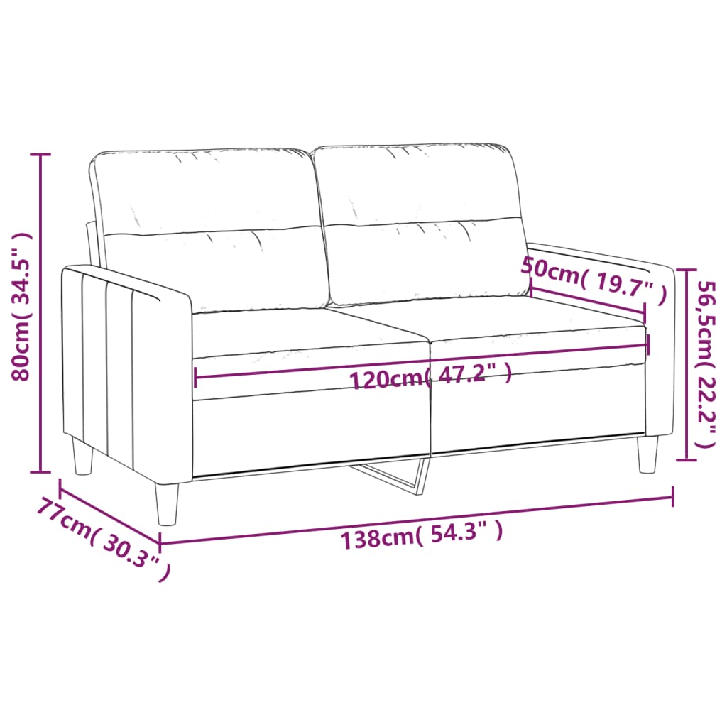 Tweezitsbank 120 cm stof wijnrood is nu te koop bij PeponiXL, paradijselijk wonen!