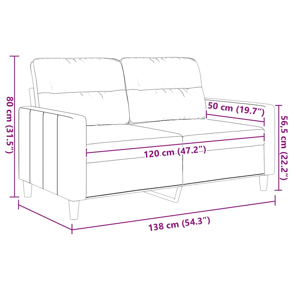 Tweezitsbank 120 cm stof wijnrood is nu te koop bij PeponiXL, paradijselijk wonen!