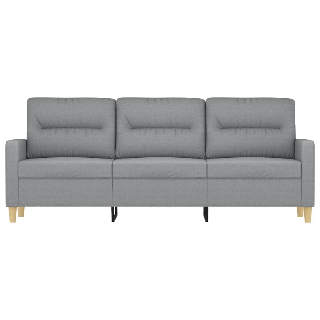 Driezitsbank 180 cm stof lichtgrijs is nu te koop bij PeponiXL, paradijselijk wonen!