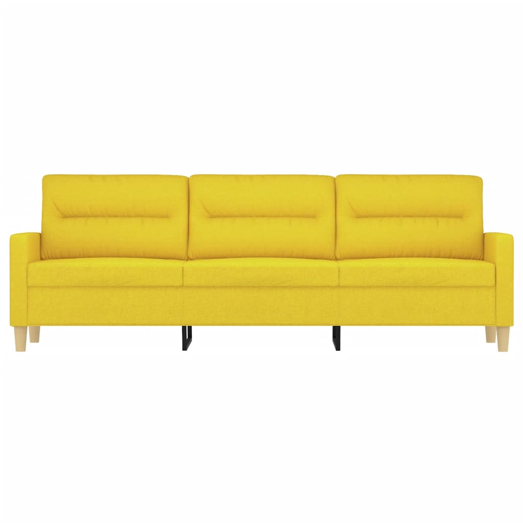 Driezitsbank 180 cm stof lichtgeel is nu te koop bij PeponiXL, paradijselijk wonen!