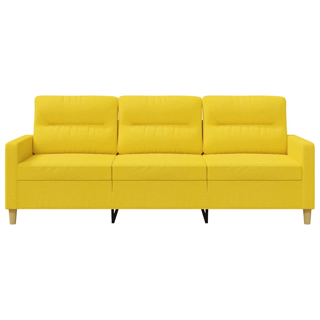 Driezitsbank 180 cm stof lichtgeel is nu te koop bij PeponiXL, paradijselijk wonen!