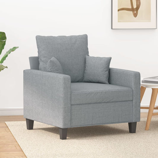 Fauteuil 60 cm stof lichtgrijs is nu te koop bij PeponiXL, paradijselijk wonen!