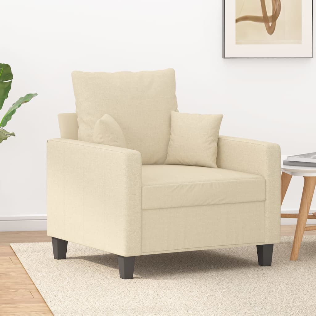 Fauteuil 60 cm stof crèmekleurig is nu te koop bij PeponiXL, paradijselijk wonen!