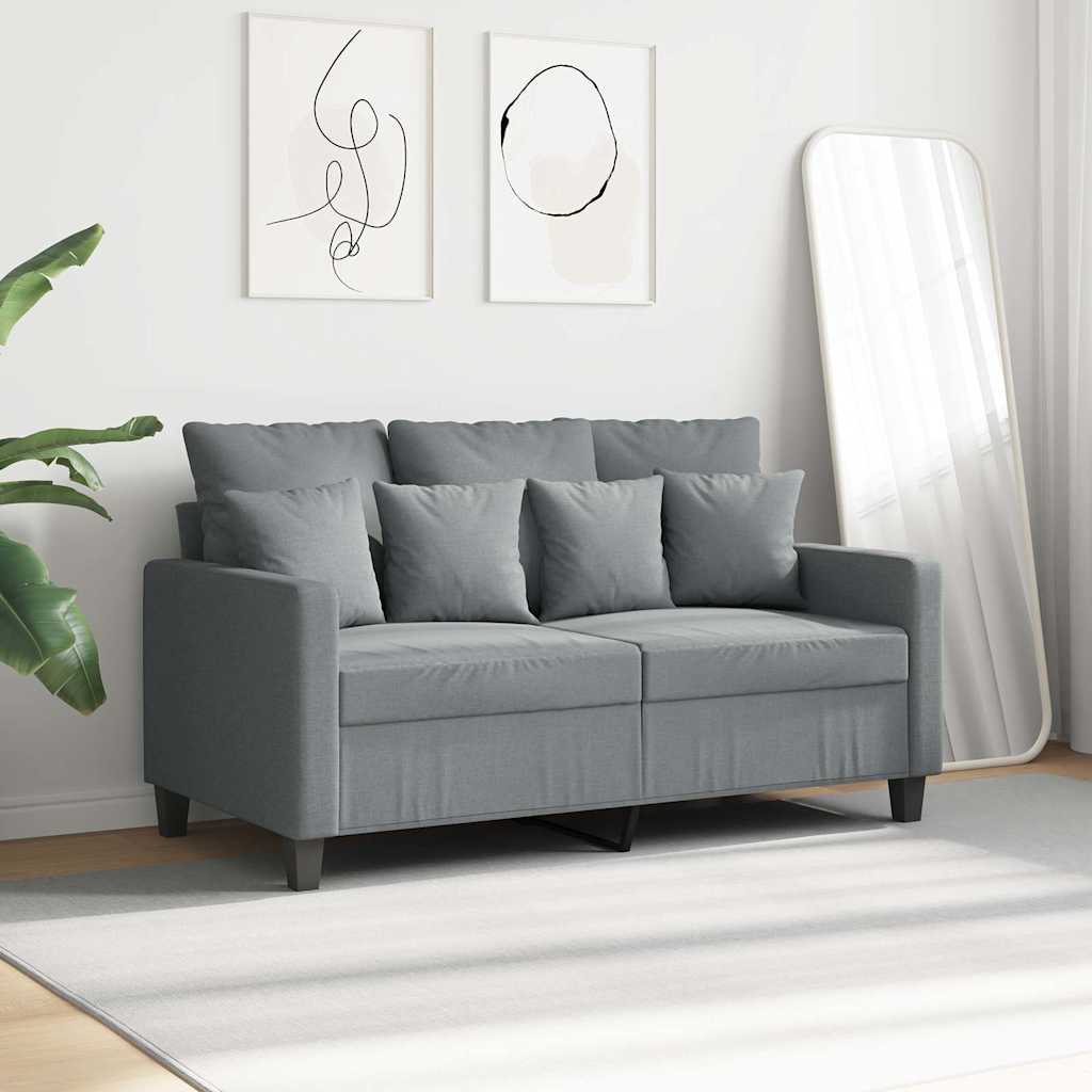 Tweezitsbank 120 cm stof lichtgrijs is nu te koop bij PeponiXL, paradijselijk wonen!