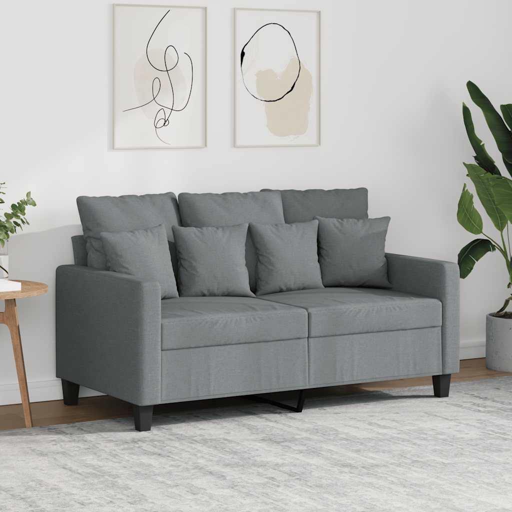 Tweezitsbank 120 cm stof lichtgrijs is nu te koop bij PeponiXL, paradijselijk wonen!