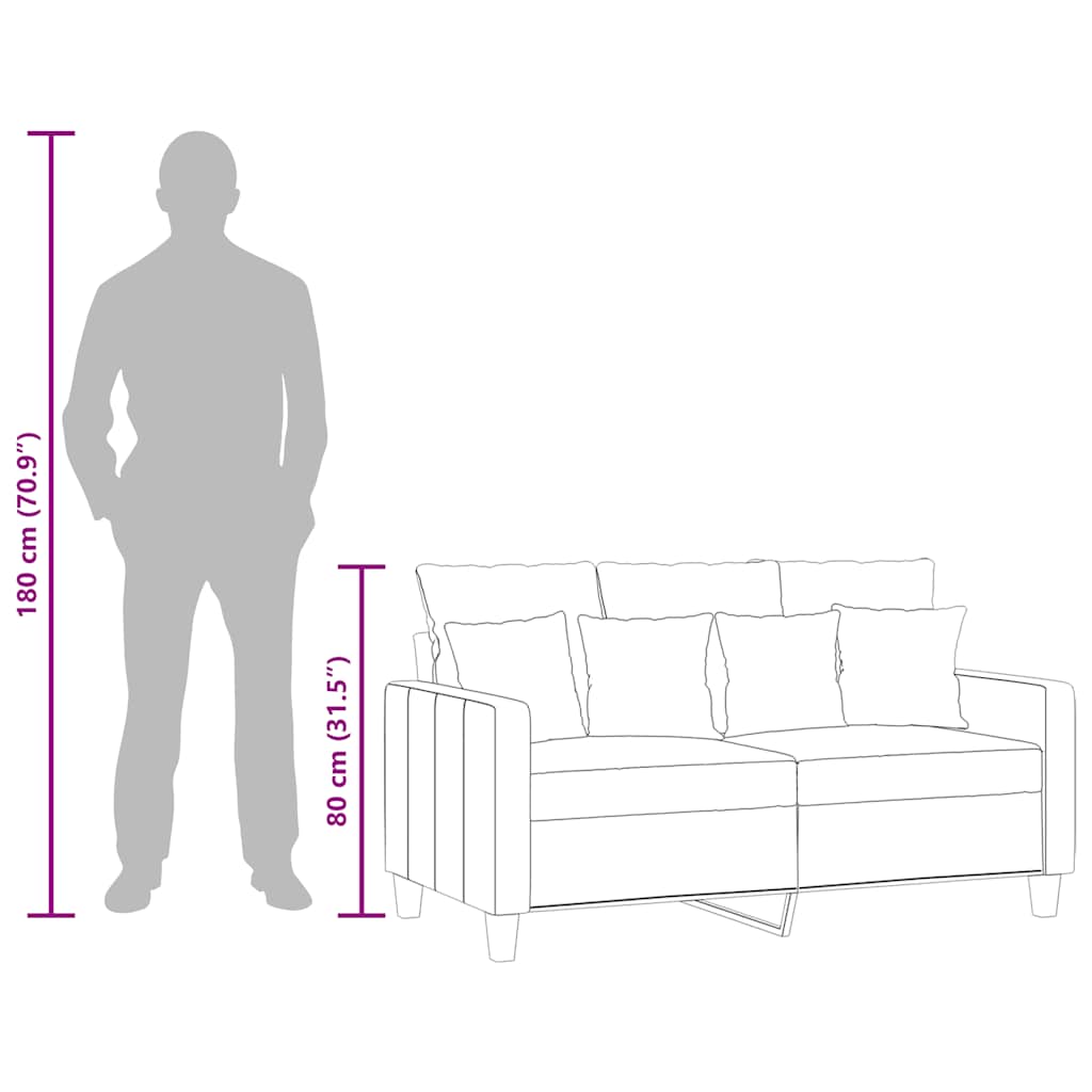 Tweezitsbank 120 cm stof donkergrijs is nu te koop bij PeponiXL, paradijselijk wonen!
