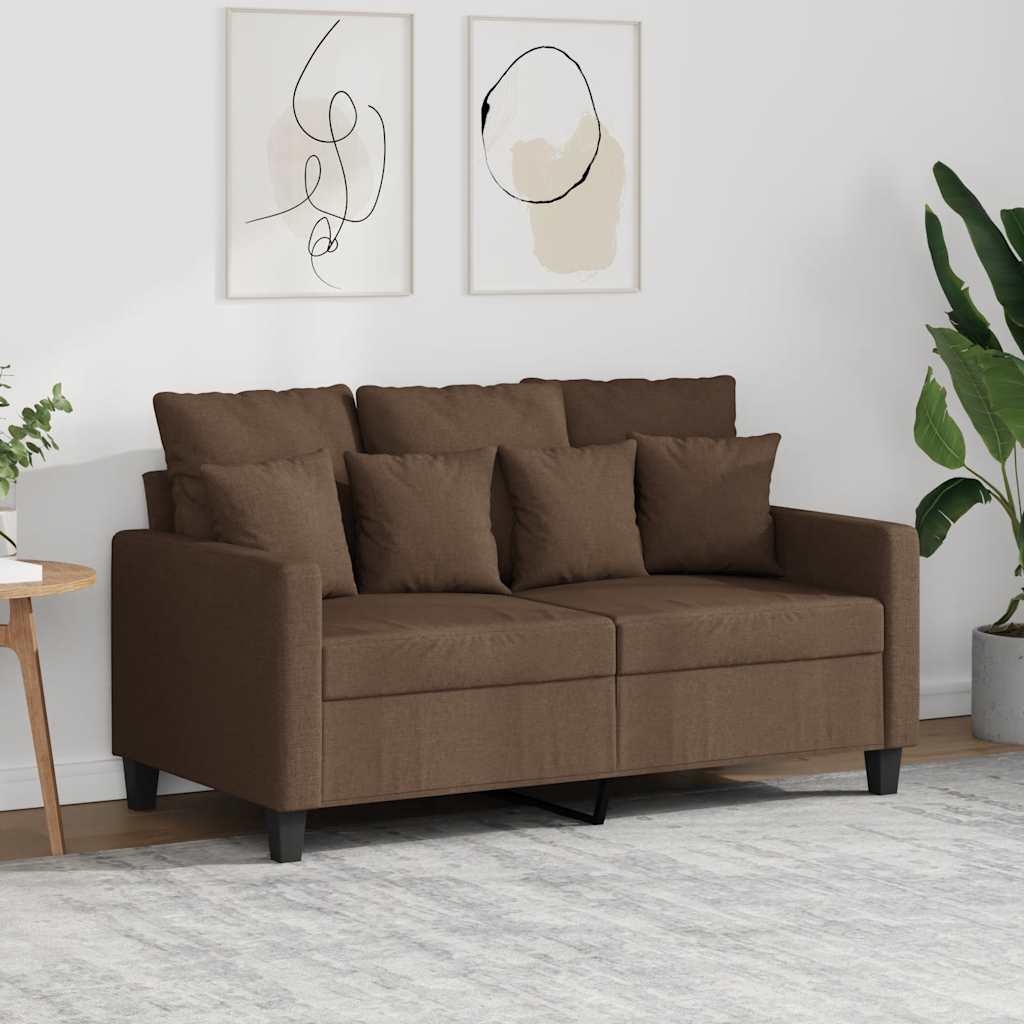 Tweezitsbank 120 cm stof bruin is nu te koop bij PeponiXL, paradijselijk wonen!