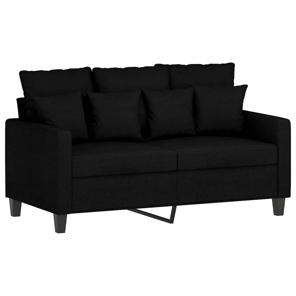 Tweezitsbank 120 cm stof zwart is nu te koop bij PeponiXL, paradijselijk wonen!