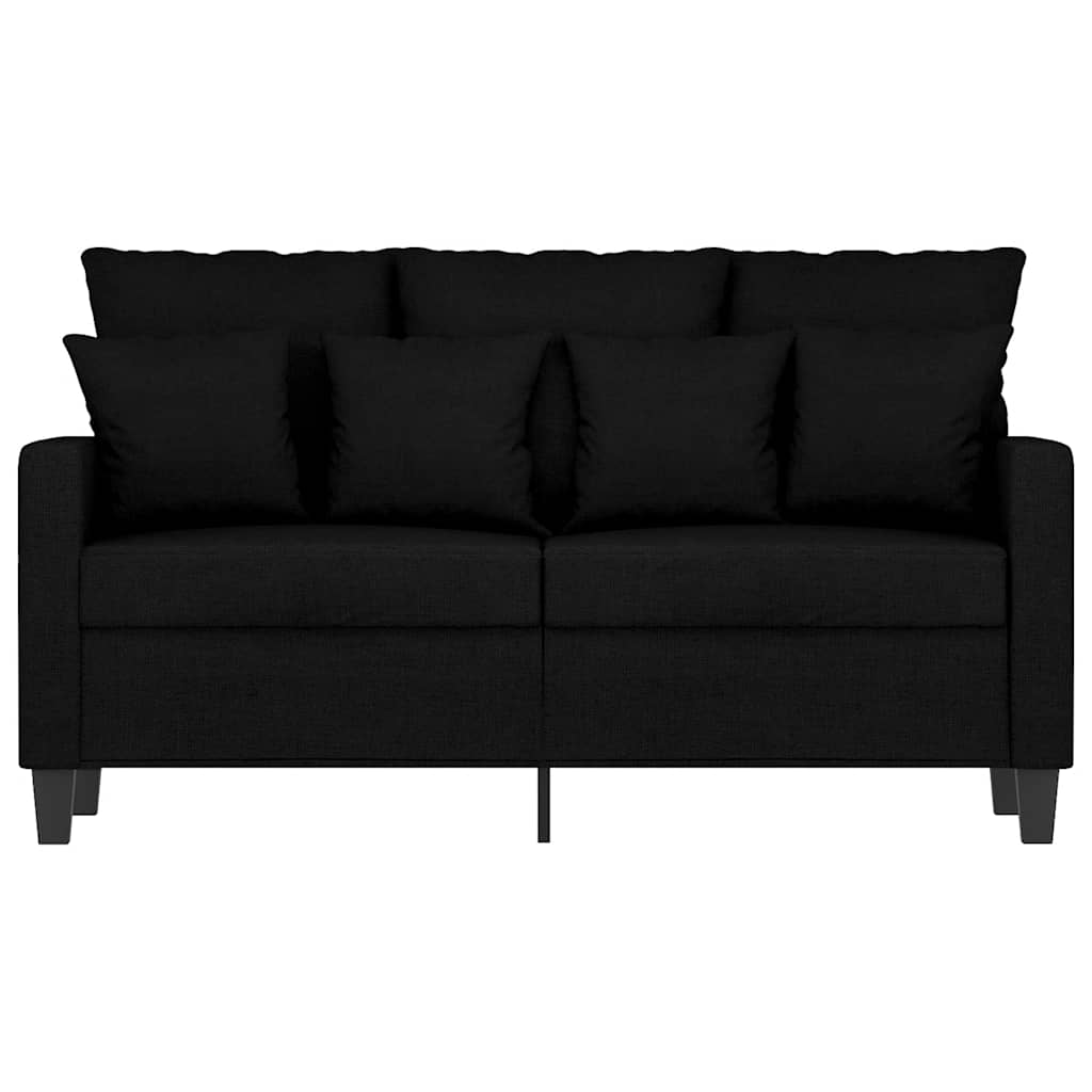 Tweezitsbank 120 cm stof zwart is nu te koop bij PeponiXL, paradijselijk wonen!