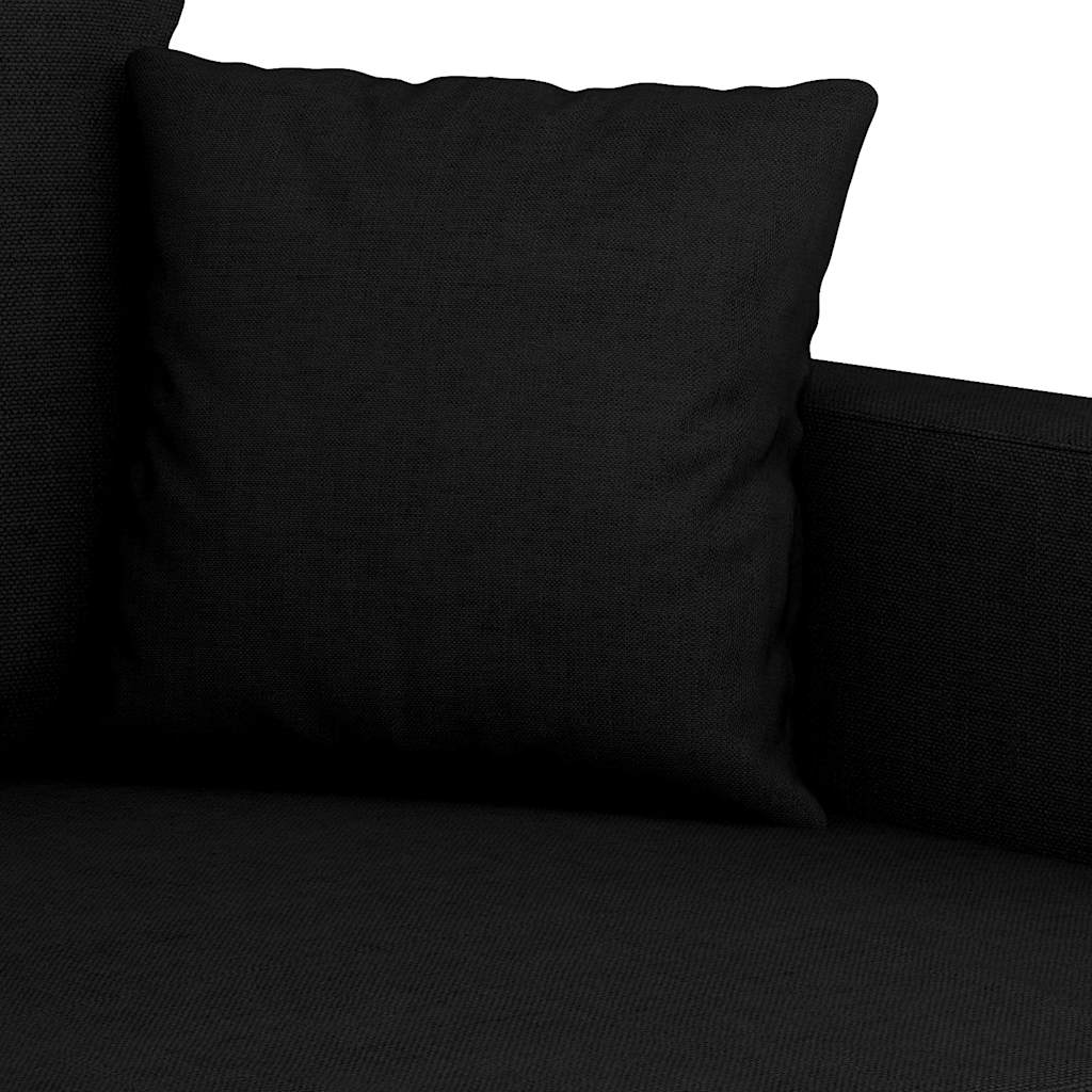 Tweezitsbank 120 cm stof zwart is nu te koop bij PeponiXL, paradijselijk wonen!