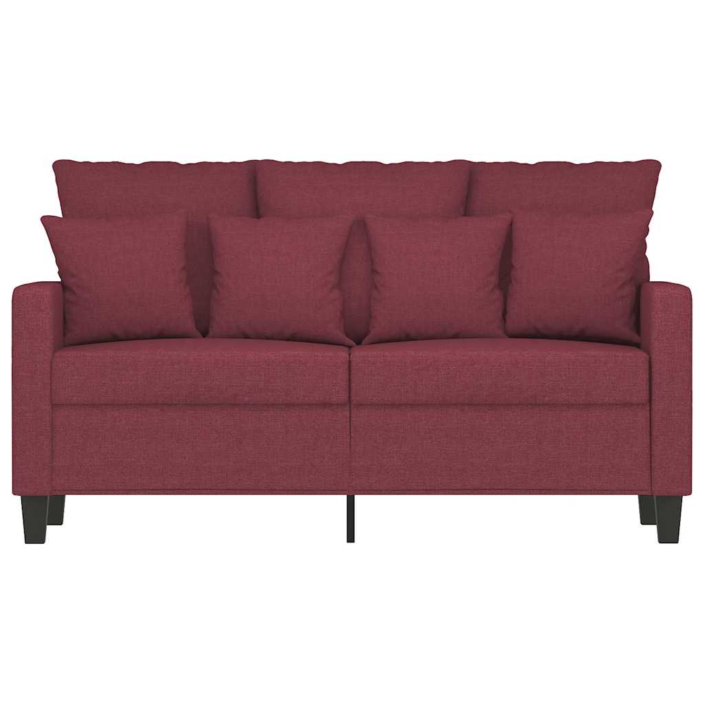 Tweezitsbank 120 cm stof wijnrood is nu te koop bij PeponiXL, paradijselijk wonen!