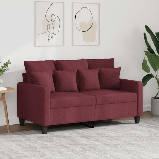 Tweezitsbank 120 cm stof wijnrood is nu te koop bij PeponiXL, paradijselijk wonen!