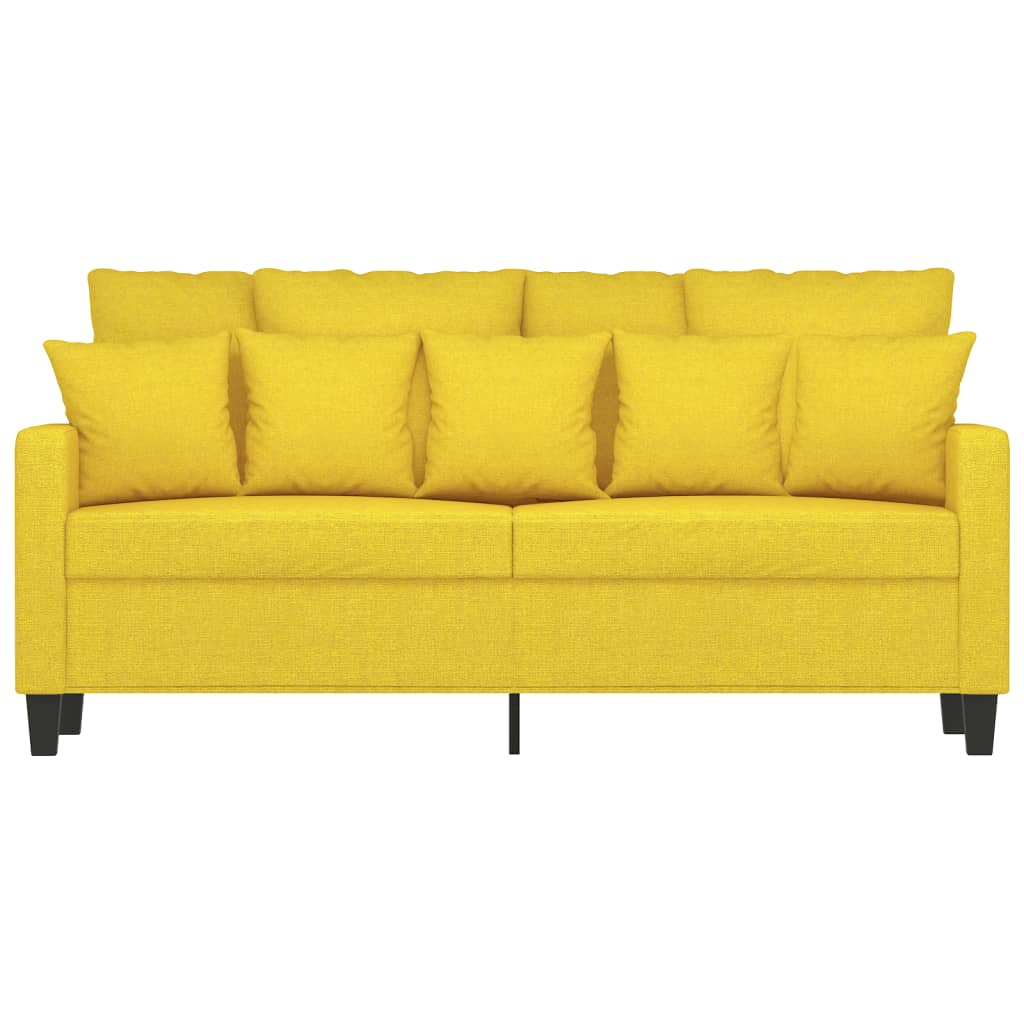 Tweezitsbank 140 cm stof lichtgeel is nu te koop bij PeponiXL, paradijselijk wonen!
