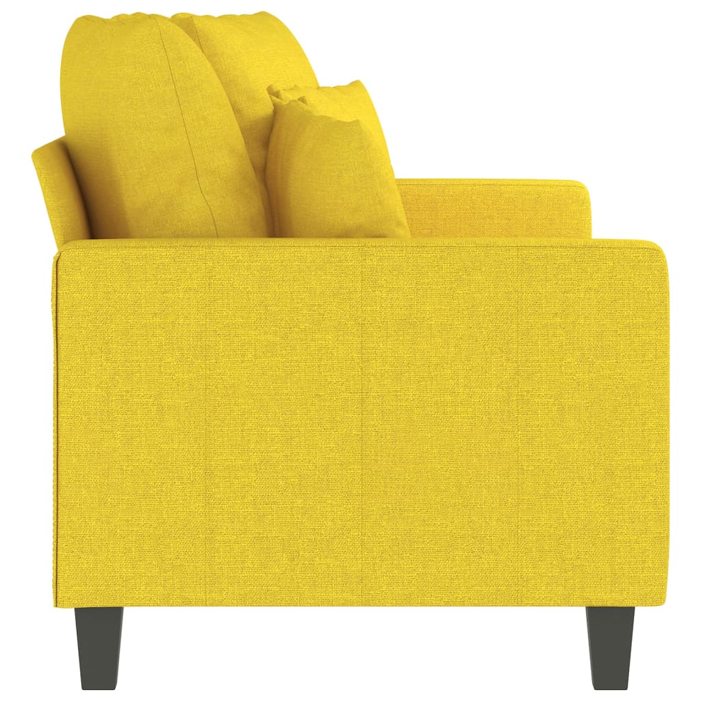 Tweezitsbank 140 cm stof lichtgeel is nu te koop bij PeponiXL, paradijselijk wonen!