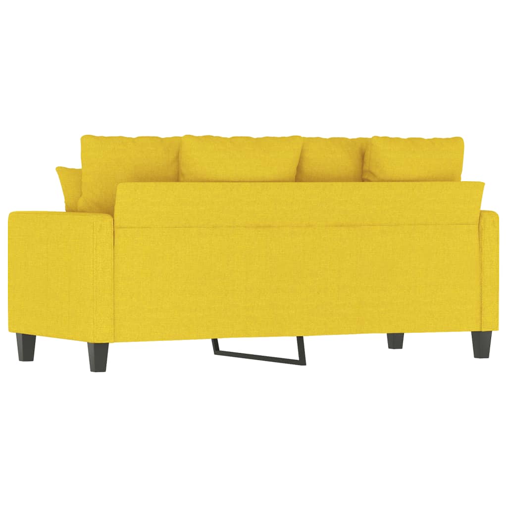 Tweezitsbank 140 cm stof lichtgeel is nu te koop bij PeponiXL, paradijselijk wonen!