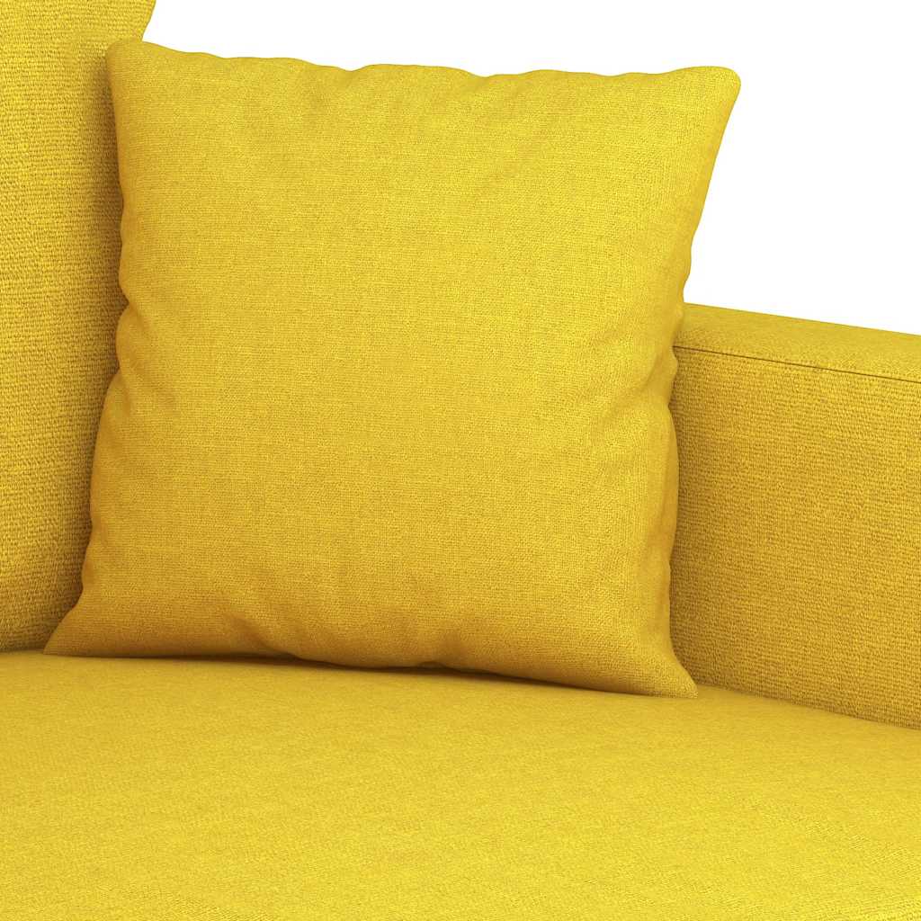 Tweezitsbank 140 cm stof lichtgeel is nu te koop bij PeponiXL, paradijselijk wonen!