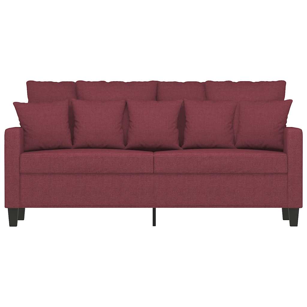 Tweezitsbank 140 cm stof wijnrood is nu te koop bij PeponiXL, paradijselijk wonen!