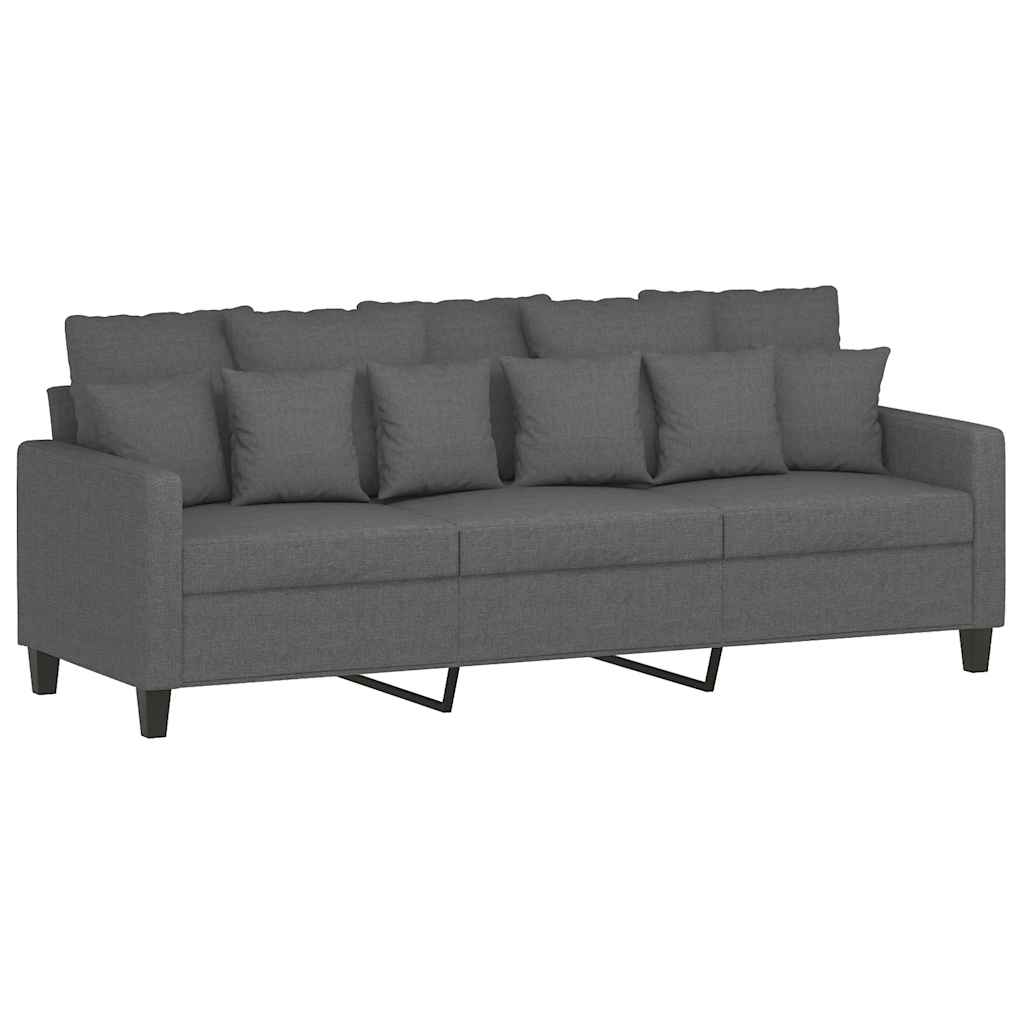 Driezitsbank 180 cm stof donkergrijs is nu te koop bij PeponiXL, paradijselijk wonen!