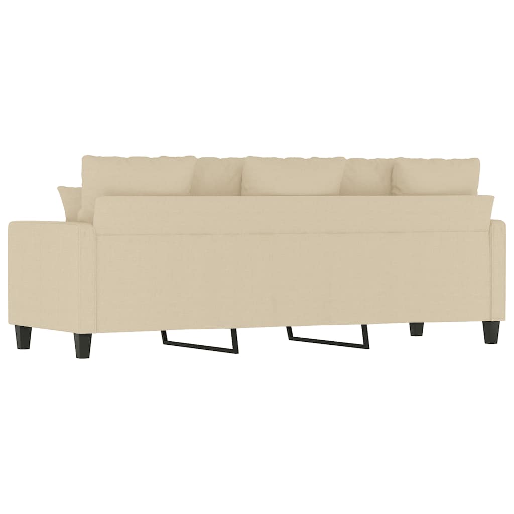 Driezitsbank 180 cm stof crèmekleurig is nu te koop bij PeponiXL, paradijselijk wonen!