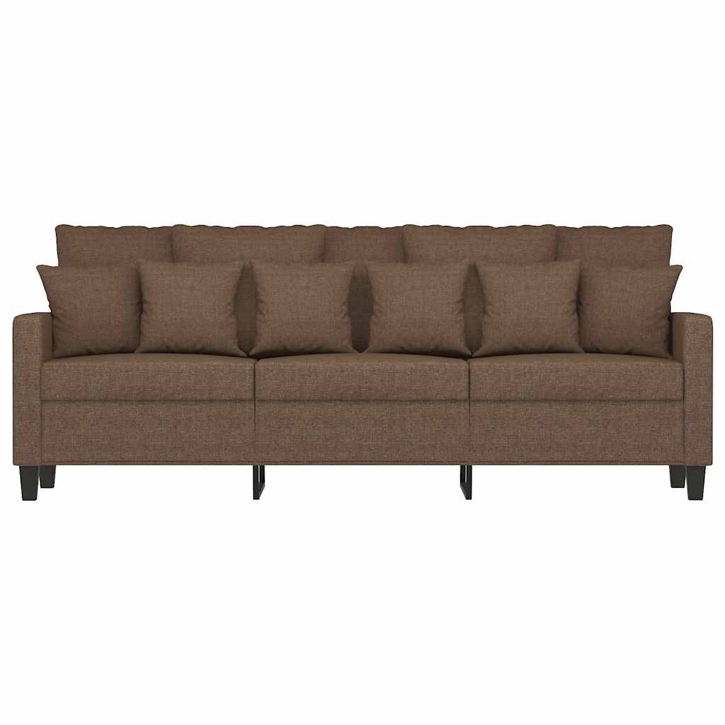 Driezitsbank 180 cm stof bruin is nu te koop bij PeponiXL, paradijselijk wonen!