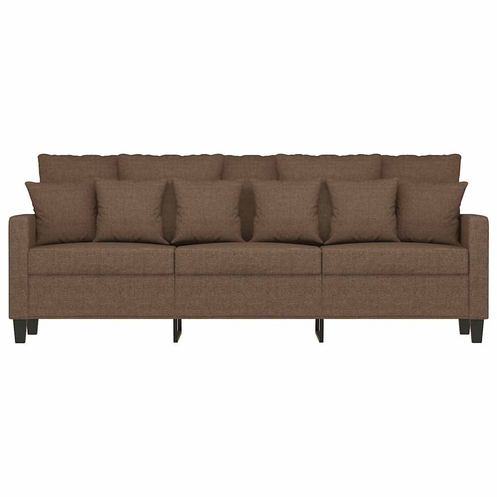 Driezitsbank 180 cm stof bruin is nu te koop bij PeponiXL, paradijselijk wonen!