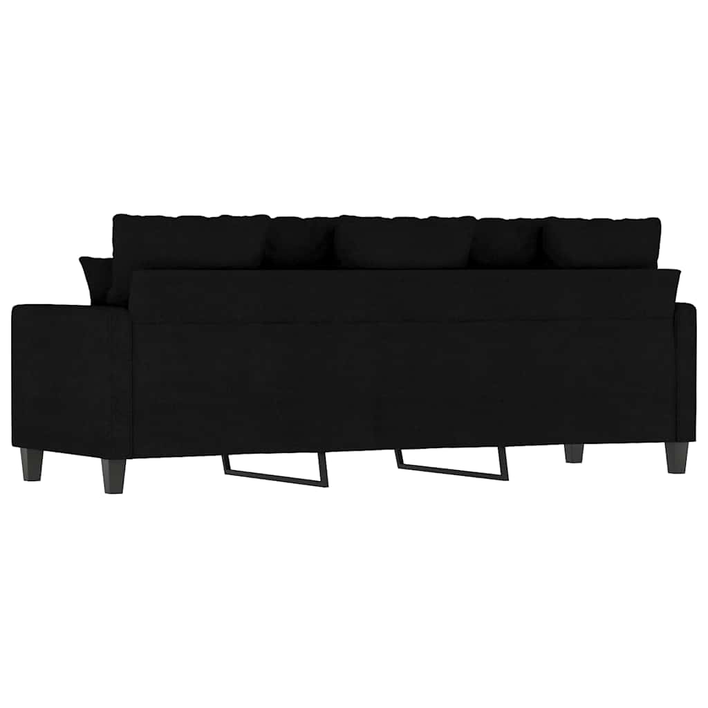 Driezitsbank 180 cm stof zwart is nu te koop bij PeponiXL, paradijselijk wonen!