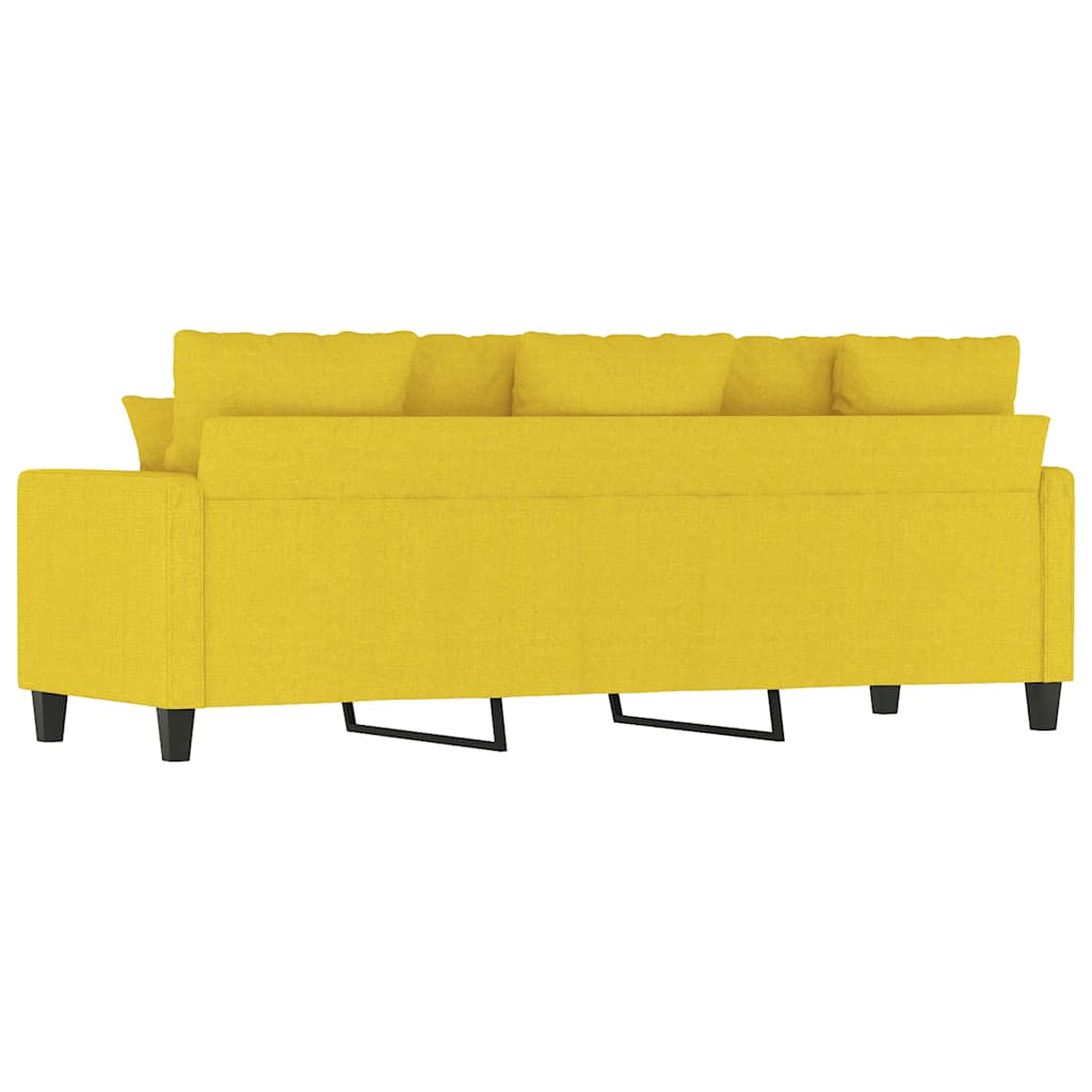 Driezitsbank 180 cm stof lichtgeel is nu te koop bij PeponiXL, paradijselijk wonen!