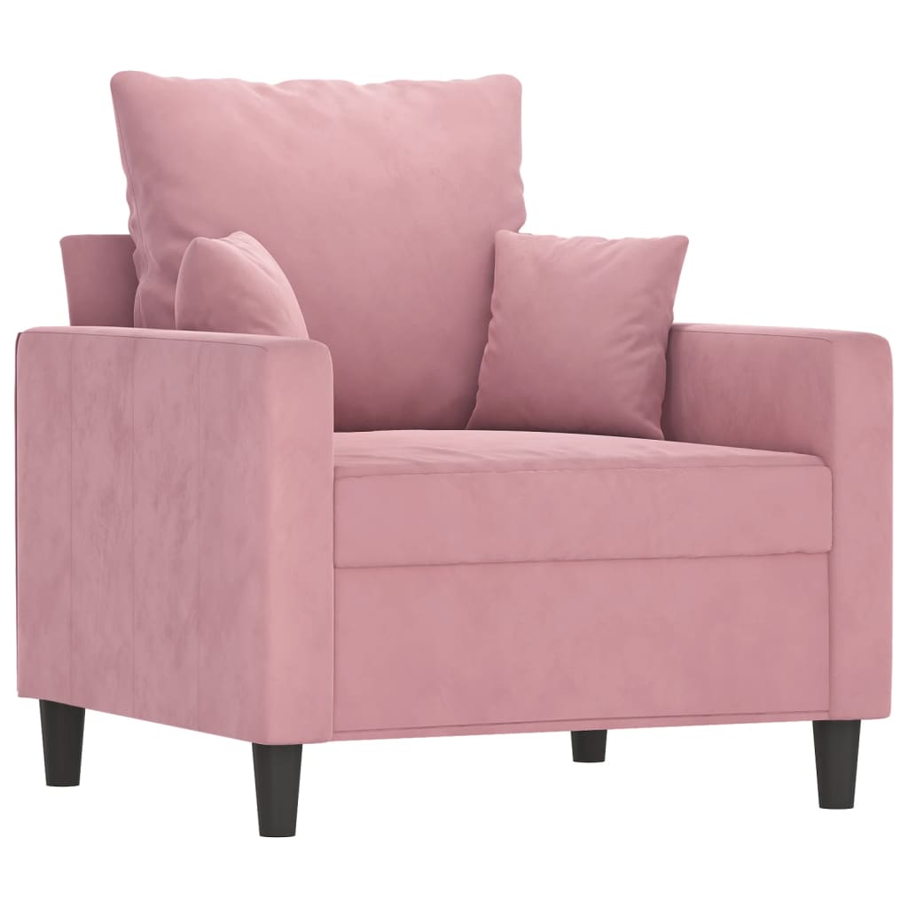 Fauteuil 60 cm fluweel roze is nu te koop bij PeponiXL, paradijselijk wonen!