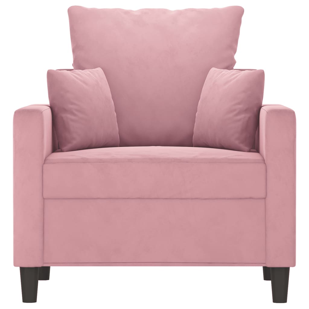 Fauteuil 60 cm fluweel roze is nu te koop bij PeponiXL, paradijselijk wonen!