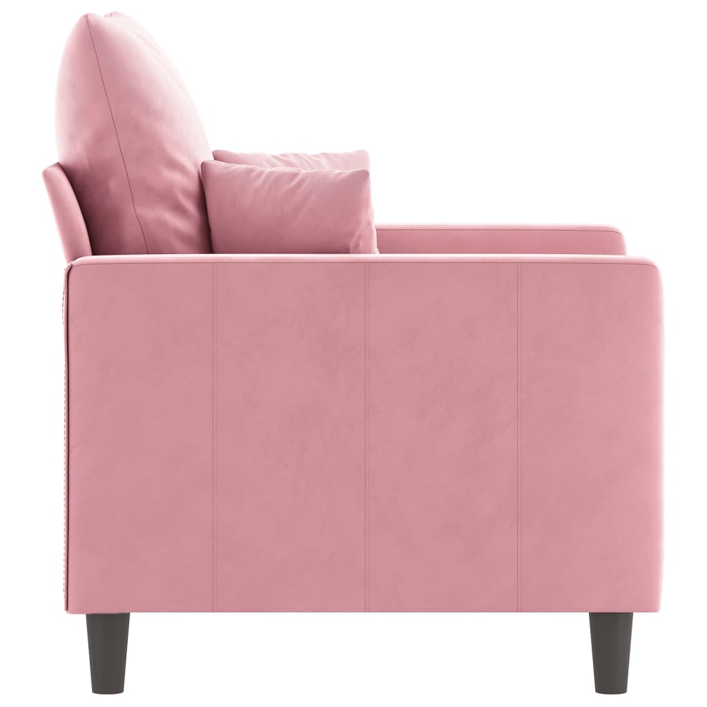 Fauteuil 60 cm fluweel roze is nu te koop bij PeponiXL, paradijselijk wonen!