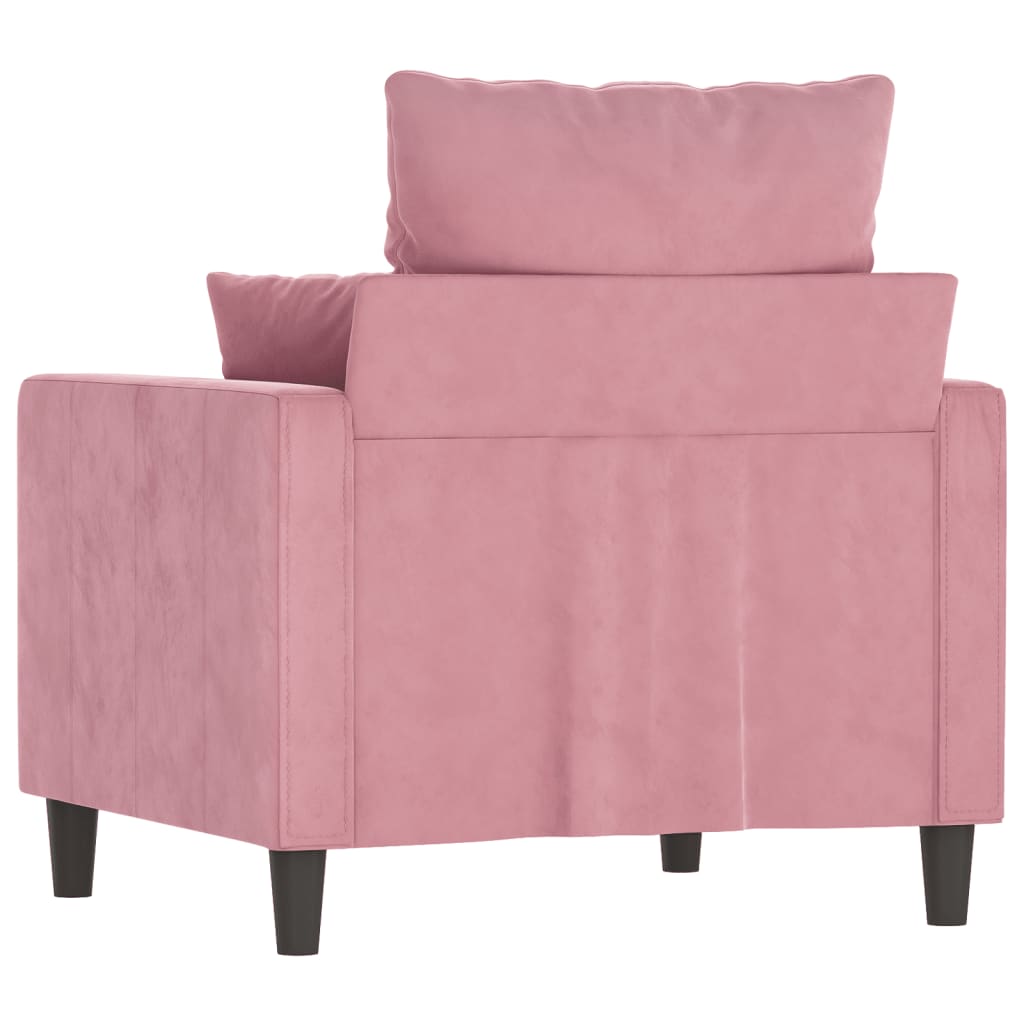 Fauteuil 60 cm fluweel roze is nu te koop bij PeponiXL, paradijselijk wonen!