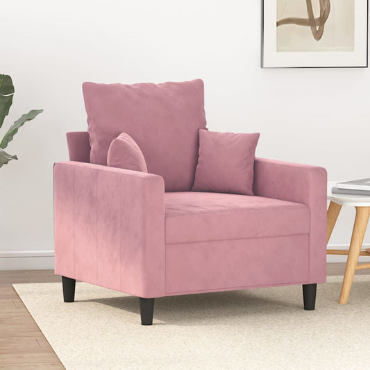 Fauteuil 60 cm fluweel roze is nu te koop bij PeponiXL, paradijselijk wonen!