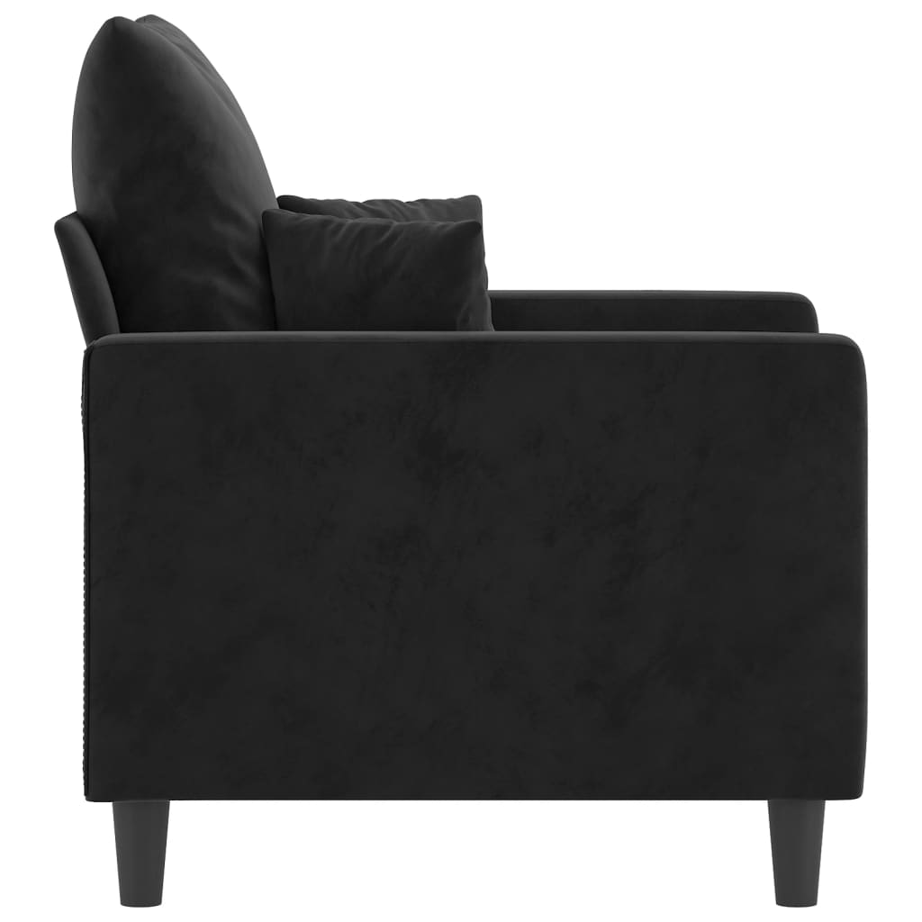 Fauteuil 60 cm fluweel zwart is nu te koop bij PeponiXL, paradijselijk wonen!