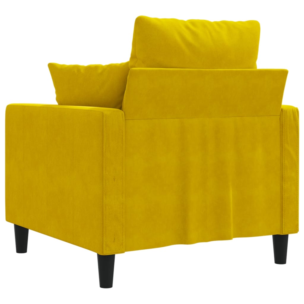 Fauteuil 60 cm fluweel geel is nu te koop bij PeponiXL, paradijselijk wonen!