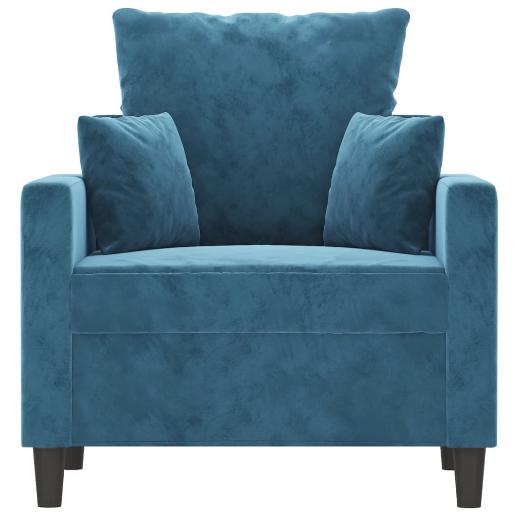 Fauteuil 60 cm fluweel blauw is nu te koop bij PeponiXL, paradijselijk wonen!