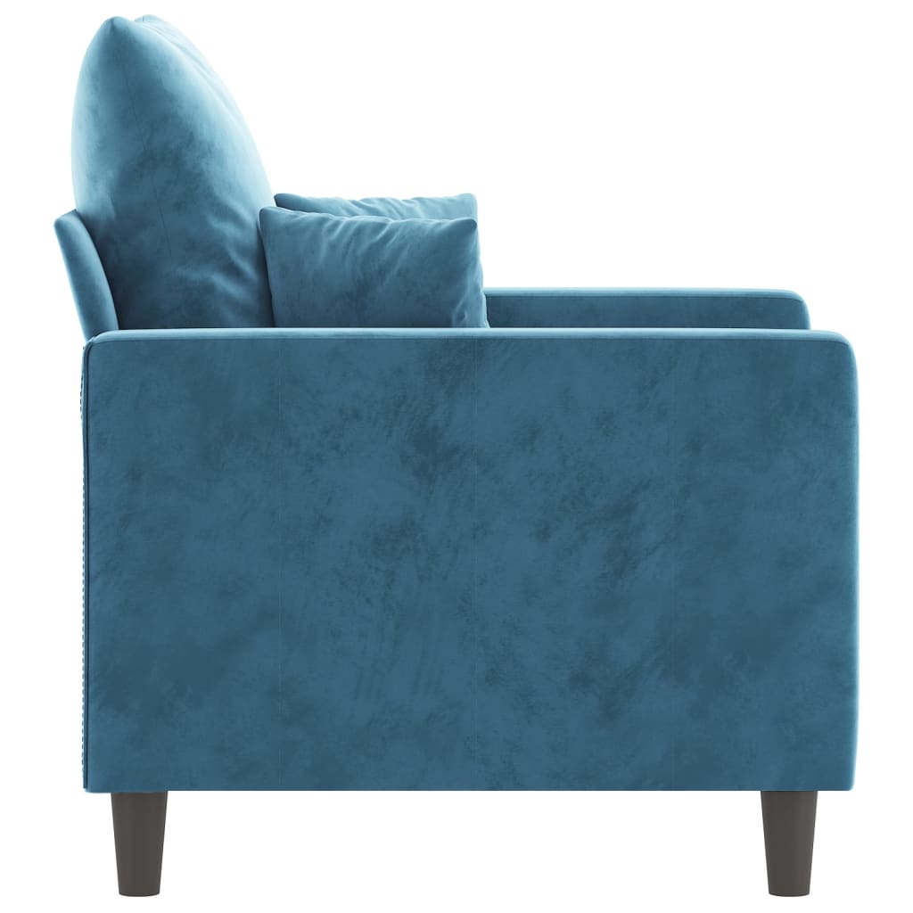 Fauteuil 60 cm fluweel blauw is nu te koop bij PeponiXL, paradijselijk wonen!