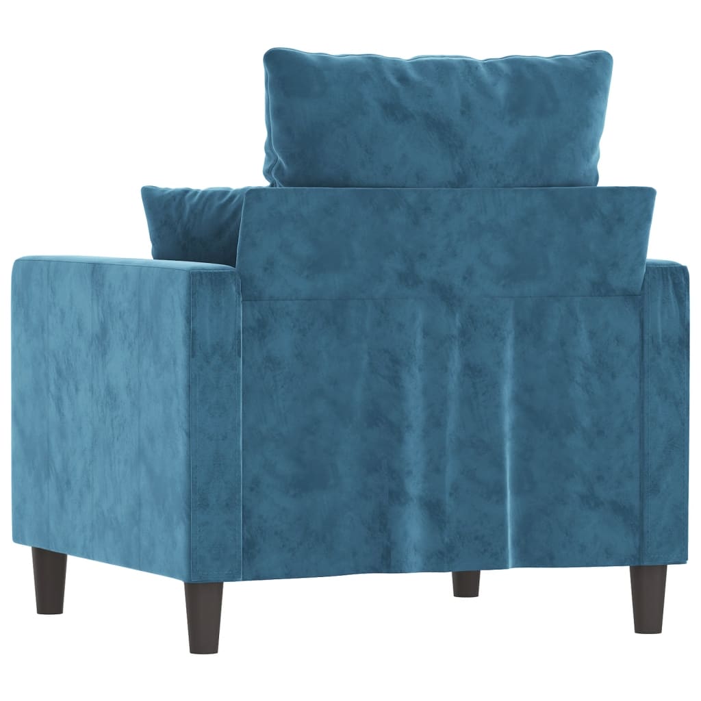 Fauteuil 60 cm fluweel blauw is nu te koop bij PeponiXL, paradijselijk wonen!