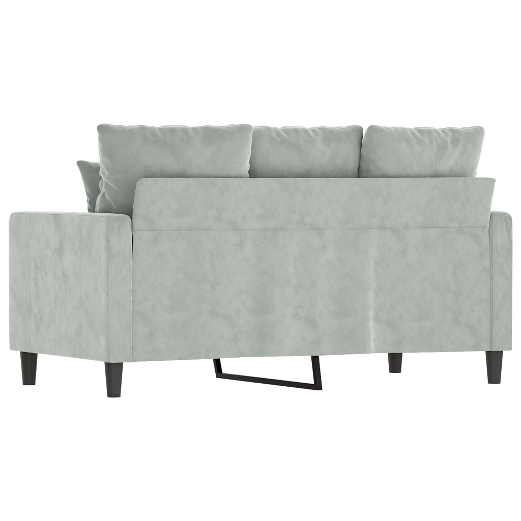 Tweezitsbank 120 cm fluweel lichtgrijs is nu te koop bij PeponiXL, paradijselijk wonen!