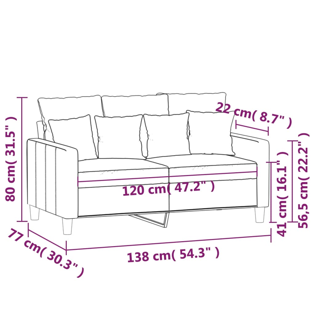 Tweezitsbank 120 cm fluweel donkergrijs is nu te koop bij PeponiXL, paradijselijk wonen!