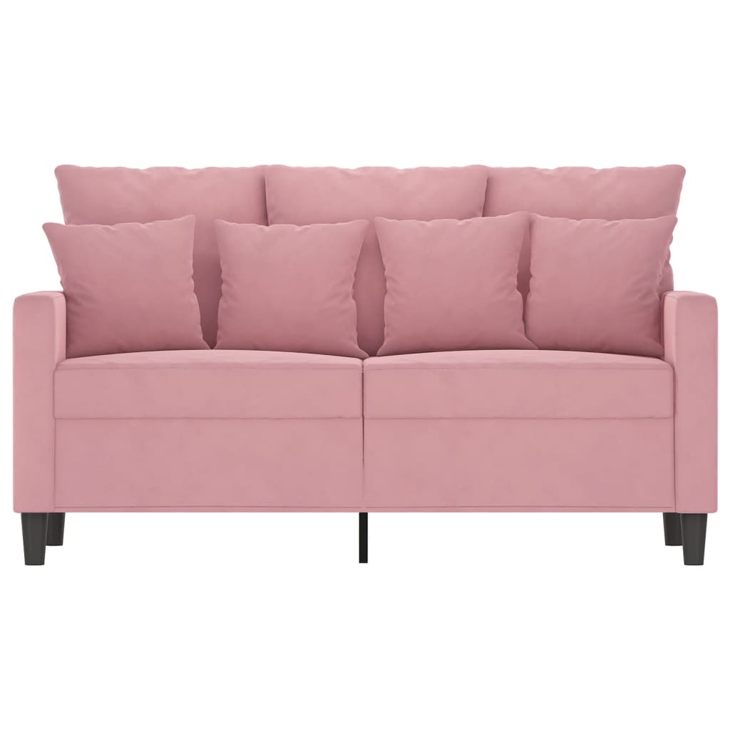 Tweezitsbank 120 cm fluweel roze is nu te koop bij PeponiXL, paradijselijk wonen!