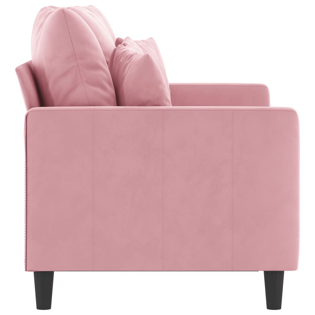 Tweezitsbank 120 cm fluweel roze is nu te koop bij PeponiXL, paradijselijk wonen!