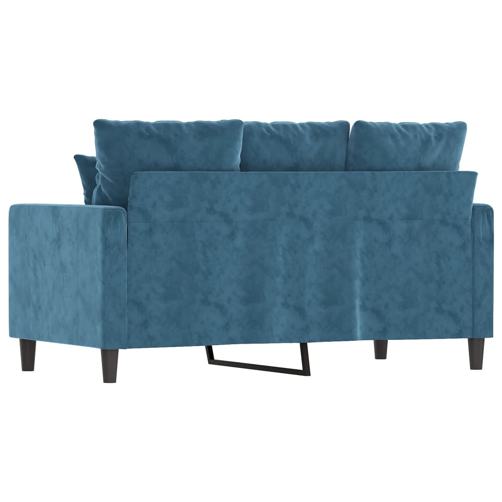 Tweezitsbank 120 cm fluweel blauw is nu te koop bij PeponiXL, paradijselijk wonen!